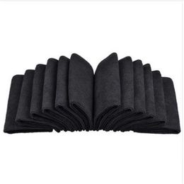 Sinland 12PC lot 12 x12 Absorbent Microfiber Towels Micro Fiber Cleaning Cloths Wiping Dust Rugs Manufacturer Black2482