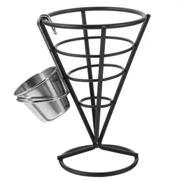 Plates Vegetable Rack Snack Basket Fried Holder Chicken Cone Stand French Fries Chips Display