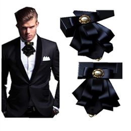 wedding Groomsmen Bow Tie Metal corners multilayer bow-tie flower collar men's business suits274x