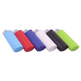 New Mini Colourful Plastic Dry Herb Tobacco Pill Stash Case Portable Innovative Lighter Shape Hide Seal Storage Box Pocket Container Handpipes Smoking Holder