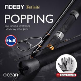 Accessories Noeby Inifinite 2.6m 2.7m Ocean Popping Spinning Fishing Rod Mh H Power Fuji Guides Inshore Popper Jig for Tuna Sea Fishing Rods