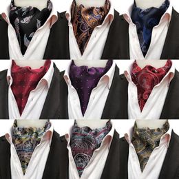 Bow Ties Cravat Men's Ascot Tie Classic Paisley Polka Dot Wedding Party Neckties Jacquard Woven Business Scarves