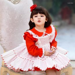 Girl Dresses Spanish Baby Dress Girls Lolita Princess Vestidos Children Birthday Christmas Party Ball Gown Kids Lace Spain Boutique Dreeses