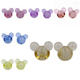 Beads 10Pcs 25 29mm Transparent Mouse DIY Accessories Jewellery Making Necklace Bracelet Handing Craft Pendant Candy Colour