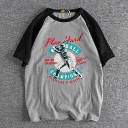 Men's T Shirts 2023 Printed Trend Short Sleeved T-shirt Matte Cotton Contrast 319