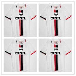 1995-1996 Vintage Football Jersey Kaka Maldini Van Basten Pirlo Gullit Shevchenko Vintage Milan S-Shirt Classic Set Men's Maillots AC Football Jersey Clothing