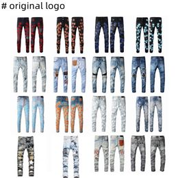 Purple jeans Men jeans amiiri womens designer jeans For High Quality Mens Jeans Pants Jeans Hip Hop jeans Motorcycle Bike cool style denim pant Star shaped Pattern
