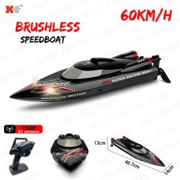 ElectricRC Boats Wltoys WL916 RC Boat 60KmH High Speed 24G Remote Control Brushless Motor Low Battery Alarm Electric Toy Gift for Boy 230724