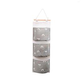Storage Bags Wall Hanging Bag 3 Pocket Hanger Bathroom Baby Folding Organiser Vacuum Things