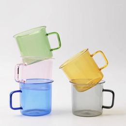 Mugs Nordic High Borosilicate Glass Coloured Water Cups Ornaments Living Room Kitchen Milk Tea Home Breakfast Crafts