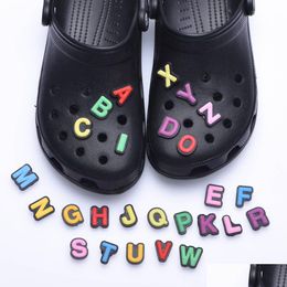 Shoe Parts Accessories New Clog Charms Pvc English Alphabet Coloured Letters Sandals Buckle Summer Factory Wholesale A-T Drop Delivery Othnz