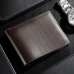 Wallets Men's Short Soft Leather Wallet PU Young Male Student Multi-Card Position Driver's Licence Cover