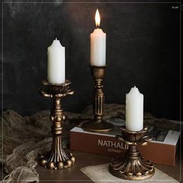 Candle Holders Ins Retro Style Metal Simple Wedding Decoration Bar Party Living Room Decor Home Candlestick Table