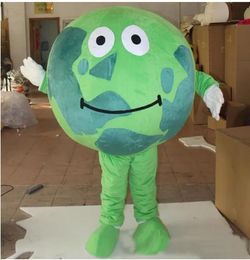 Performance green world earth Mascot Costumes Halloween Fancy Party Dress Cartoon Character Carnival Xmas Easter Advertising Birthday Party Costume Outfit