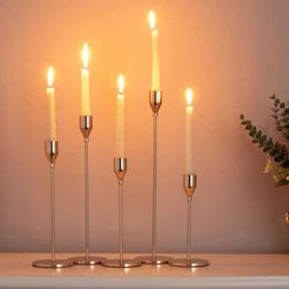 Gold Home Wedding Decoration Vintage Metal Candlestick Decoration Conical Brass Candlestick