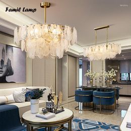 Chandeliers Modern Chandelier LED Pendent Lights Nordic Art Frosted Glass Living Room Home Decor Lampen Lustre Ceiling Suspension Luminaire