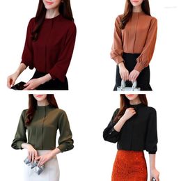 Women's Blouses Women Blouse Long Sleeve Fashion Ladies Shirts Casual Tops Size