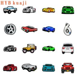 HYBkuaji cars shoe charms wholesale shoes decorations pvc buckles for shoes