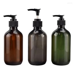 Liquid Soap Dispenser 300ML 500ML Bathroom Dispensers Amber Shampoo Lotion Container Press Pump Refillable Bottle For Bath Gel And Cosmetics