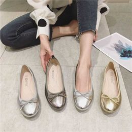 Dress Shoes Round Toe bow-knot ballet flats woman sneakers loafers shallow slip on casual shoes women soft bottom moccasins plus size 35-41 L230724