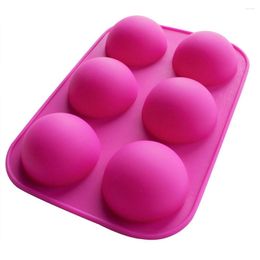 Baking Moulds Silicone Cake Mould 6 Hole Half Sphere Shape Handmade Soap Chocolate Moulds Accessories