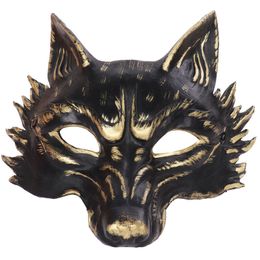 Fox Half Mask Costume Wolf Dress Up Mask Dance Party Show Selfie Show Event Masquerade Mask Cosplay Mask Half Face