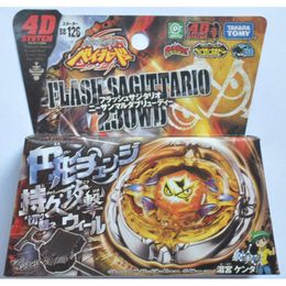 Spinning Top Tomy Beyblade Metal Battle Fusion Top BB126 FLASH SAGITTARIO 230WD 4D WITH Light Launcher 230721