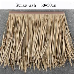Decorative Flowers Simulation Thatched Artificial Grass Outdoor Roof Pavilion Decoration Straw Thatch Home Garden Retardant