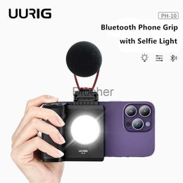 Selfie Lights UURIG phone grip handheld booster grip with Bluetooth shutter selfie fill light suitable for iPhone Android phone stabilizer x0724
