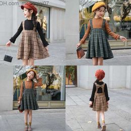 Clothing Sets Clothing Sets Baby Girls Winter Clothes Set Christmas Outfits Kids Plaid Knit Sweater skirt Fall Girl Children Costume Z230724
