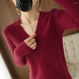 Women's Sweaters Women Knitwears Pure Merino Wool Knitted Pullovers Winter 2023 Slim Elastic Ladies Woollen Clothes