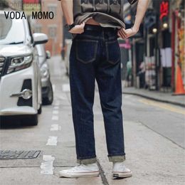 Men's Jeans Spring Summer New Streetwear Baggy Jeans Men Korean Fashion Loose Straight Wide Leg Pants Male Brand Clothing Black Light Blue L230724