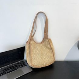 Evening Bags Beach Straw Underarm Bag Handbags For Women Versatile Fashion Ins Female Shoulder Summer 2023 Small Tote Purse