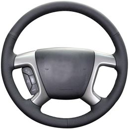 DIY Genuine Leather Steering Wheel Cover for 2009-2017 Chevrolet Traverse Express 2007-2014 Tahoe Suburban Avalanche Silverado 250306e