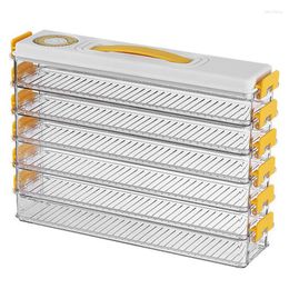 Storage Bottles 1 Piece Space Saving Dumplings Keeping Box Multi Layer Holder Case With Date Record