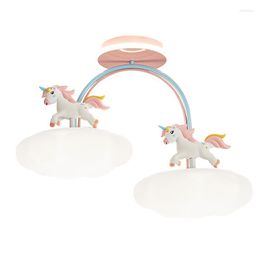 Ceiling Lights Children's Room Lamp Cartoon Cloud Bedroom Full Spectrum Eye Protection Girl Princess