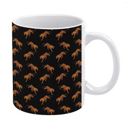 Mugs Stalking Tiger Mug Wild Animal Print Wholesale Modern Porcelain Latte Cups