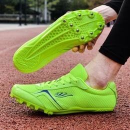 Safety Shoes Women's Track and Field Anti slip Lightweight Competition Training Sports Shoes Spike Shoes Net Light 230720