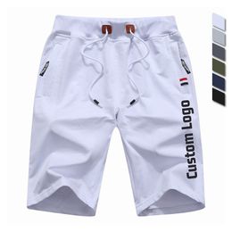 Custom Logo Summer Men's Casual Breeches Shorts Cotton Black Men Boardshorts Homme Classic Clothing Beach Shorts Male Pants