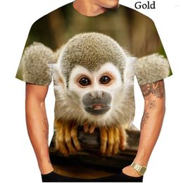 Men's T Shirts Summer Casual 3D Printing Funny Monkey T-Shirt High Quality Leisure Cool Short Sleeve Shirt