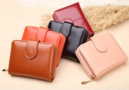 Card Holders Coin Purse Women'S Short Wallet Holder Pu Leather Clutch Bag Small 6 Color Fashion Multifunctional Mini