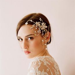 Twigs & Honey Wedding Headpieces Hair Accessories Bridal Hair Comb With Pearls Crystals Women Hair Jewellery Bridal Headwear BW-HP01269b