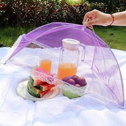 Dinnerware Sets Foldable Umbrella Cover Tent Screens Cloth To Keep Bugs And Flies From Protector For Home Picnics BBQ