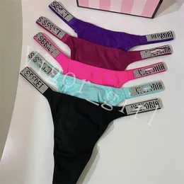 سرية العلامة التجارية Briefspanties فتاة مثير الملابس الداخلية بوتس و Thongs متعدد النمط شعار الماس جودة عالية الجودة T-Back