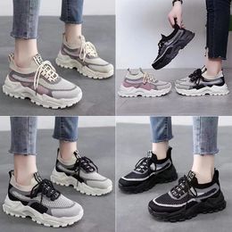 Running shoe low triple pink Grey black white walking jogging sneakers trainers size 36-40