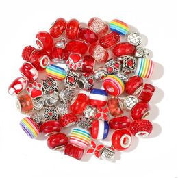 Acrylic Plastic Lucite Acrylic Resin Alloy Rhinestone Large Hole European Beads Mixed Color For Jewelry Making Diy Craft 60Pcs/Lot Dhy56