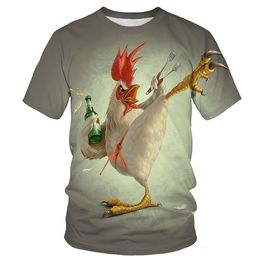 Women's T-Shirt Summer Chicken Graphic T Shirts For Men Streetwear Leisure O-Neck Short Sleeve Tees Shirt Breathable Tops Oversized T-shirts 6XL 230721