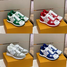 Designer Sneakers RUN AWAY Sneakers Mens Casual Shoes Calf Leather Shoes Women Sneaker Mesh Color Trainers Retro Platform Shoes