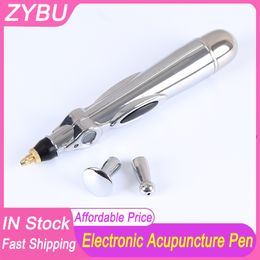 Home Use Acupuncture Pen Health Care Pain Relief Tools Chinese Meridian Energy Pen Bio Micro Current Massager 3 Massage Head