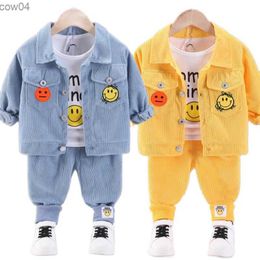 Toddler Baby Boys girl Clothes Set spring autumn corduroy Cartoon Clothing Sets Boys Hoodies Jacket And Pants Kids Suit 0-5Y L230625